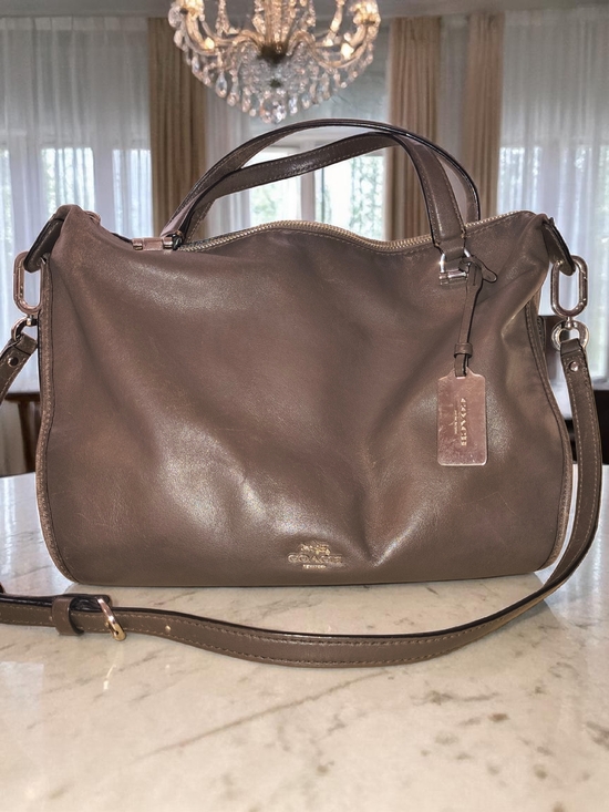 Coach Handbags - Coach Madison Smythe Leather Satchel 32405 Brown Crossbody Soft Slouchy Bag